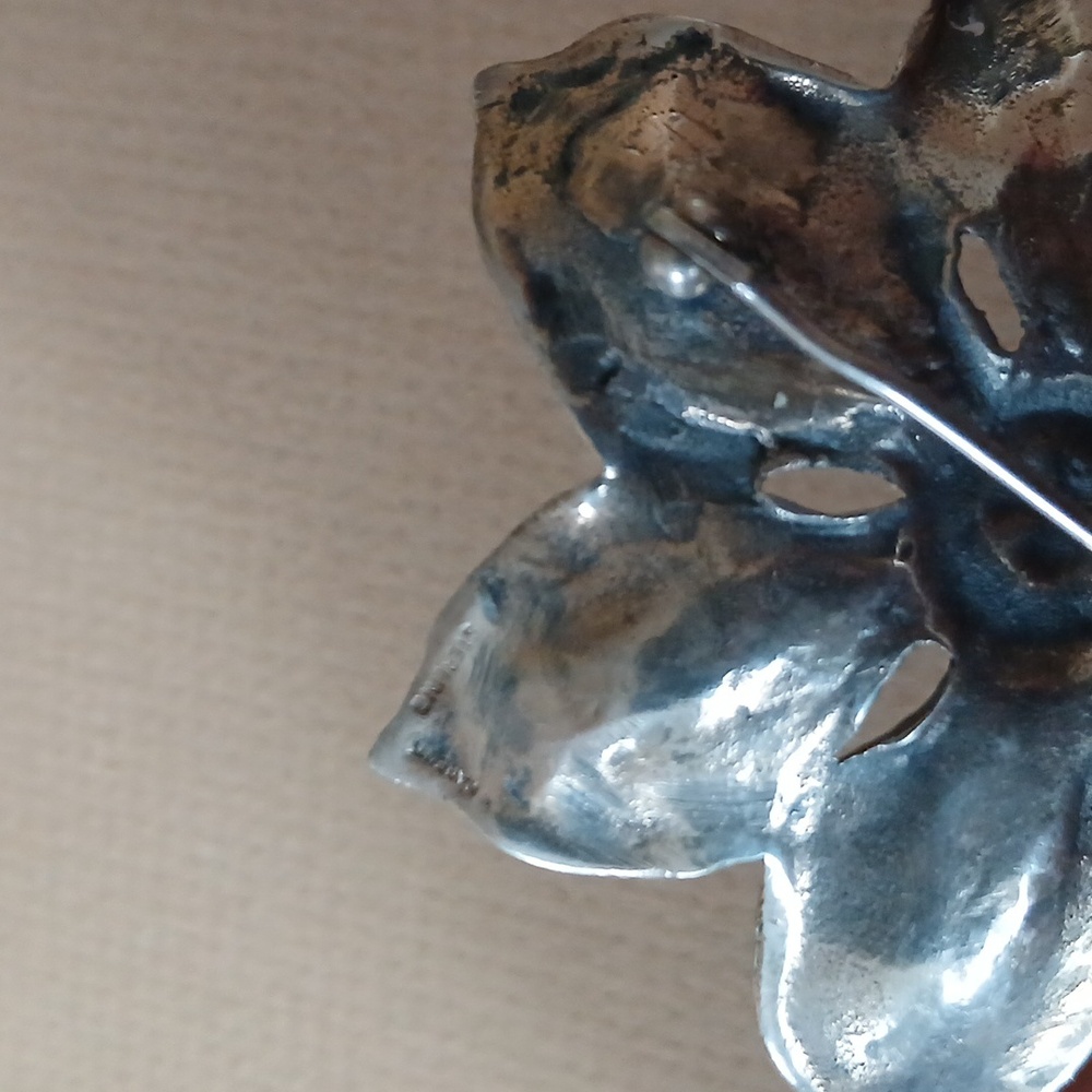 PARENTI 925 Sterling Silver Vintage FLOWER - Picture 5 of 8
